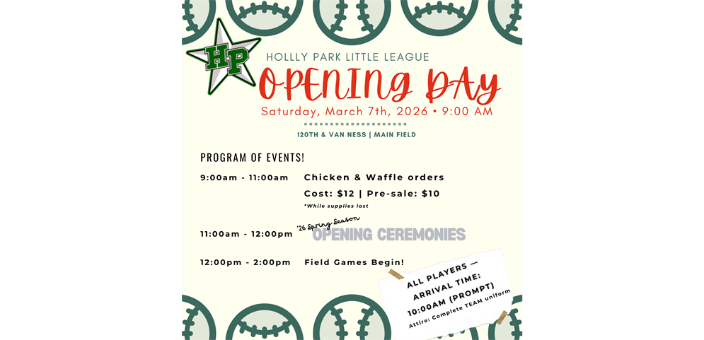 Opening Day Spring 2026 Season